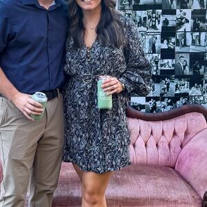 Vici Black and White Paisley Mini Dress